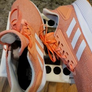 Womens peach colored adidas sneaker,  size 8